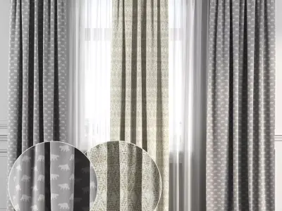 Curtain Set 139 3D model