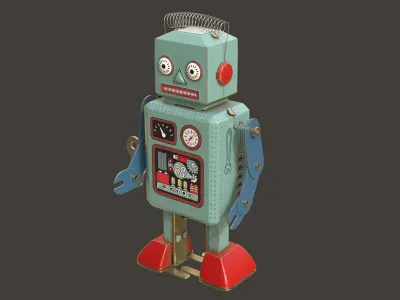 Vintage Toy Robot 3D model