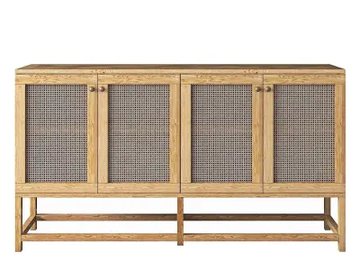 3D Model Combo Modern Sideboard Set 3D model