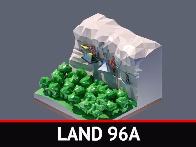 land 96A Low-poly 3D model
