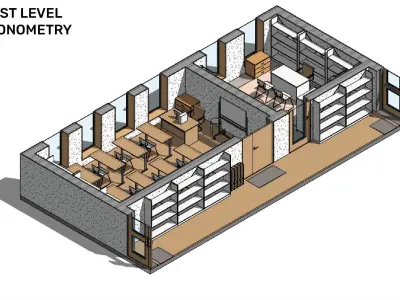 The audience or classroom - Revit 3D model