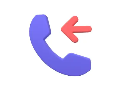 Phone Incoming Symbol v1 002 Low-poly 3D model
