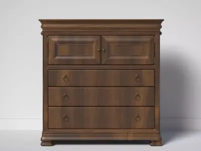 Mauritane 5 Drawer Combo Dresser 3D model