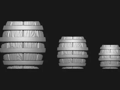 Barrels - Wargames - Boardgames - Dioramas - Railway models Free 3D print model