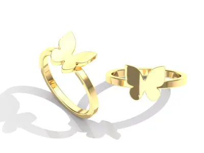 Sweet Butterfly Ring  Free 3D print model