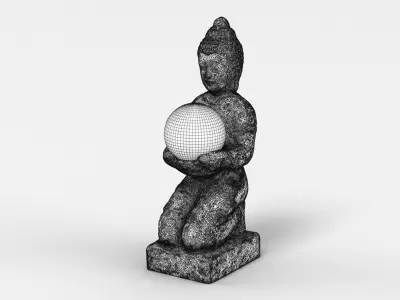 Buddha Statue Figurine 003 3D model
