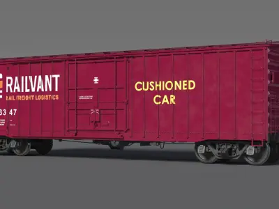  Covered Rail Cargo Boxcar X58 Maroon Color 