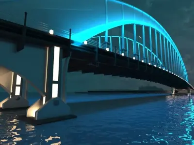 Bridge Model - Vray 3D model