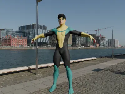 Invincible - Rigged 3D model
