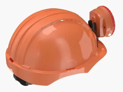 Miner Helmet With Lamp 3D model