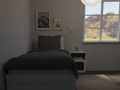 Single Bed IKEA BRIMNES 3D model