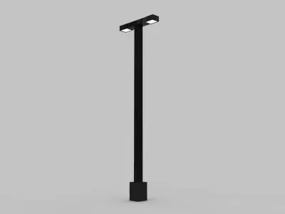 Urban Street Lights - 13 Objects Low-poly 3D model