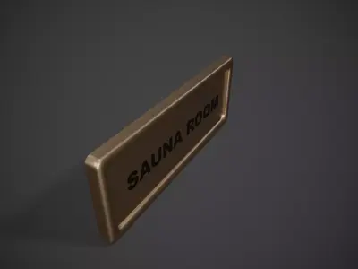Nameplate 04 Low-poly 3D model