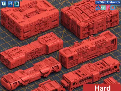 Mech Warrior Hard Surface Kitbash 5 of 20 3D model