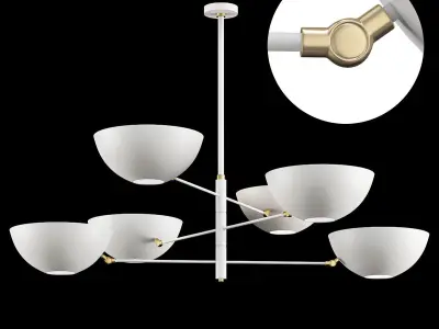 Untitled chandelier with four bowls 3D model