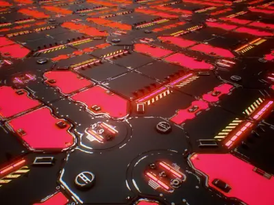 PBR Sci-Fi Spaceship Texture 29 Low-poly 3D model