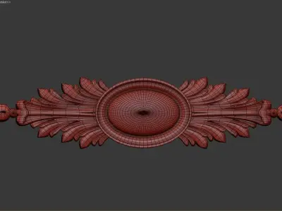 3D Carved decor model 3D model