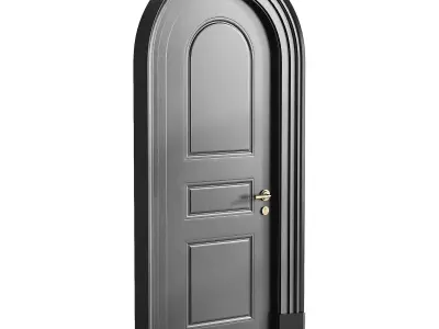 Modern entrance door 18 3D model
