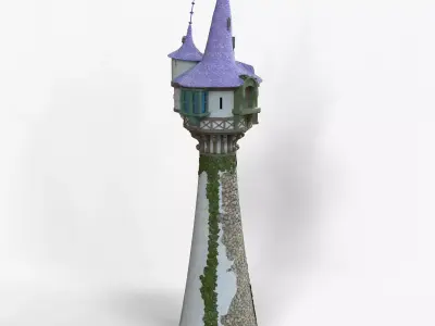 Rapunzel Tower Low-poly 3D model