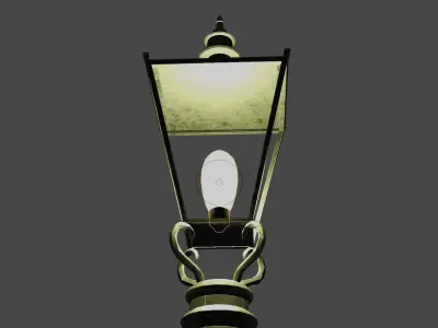 Street Lamp Low poly 4K PBR Textures Game Ready Low-poly 3D model
