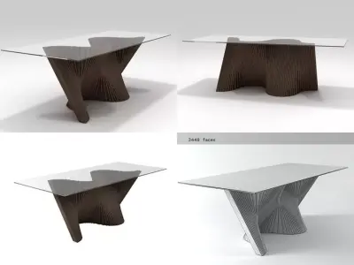 Wave Dining Table 3D model