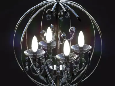 Crystal Lamp Low-poly 3D model