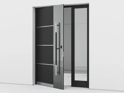 Aluminium door 42 3D model