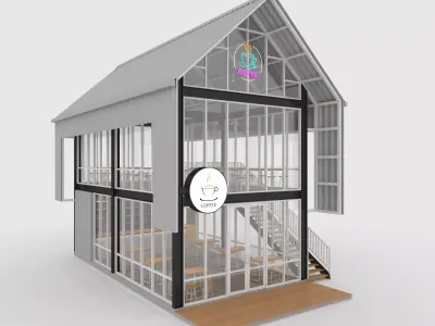 Cafe Modern 4 3D model