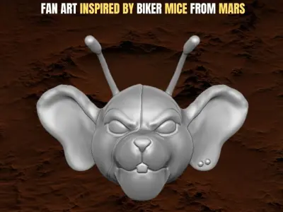 Vinnie fan art head for action figures inspired by BMFM 3D print model