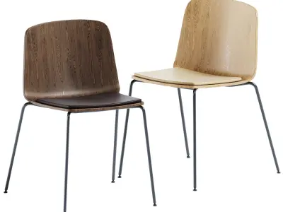 Wooden Upholstered Chair Rama by Kristalia 3D model