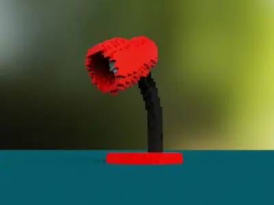 Voxel Lamp 3D 3D model