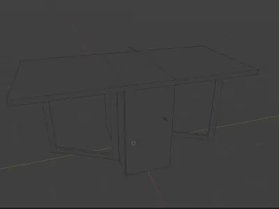 Soviet Table PS1 Style Low-poly 3D model