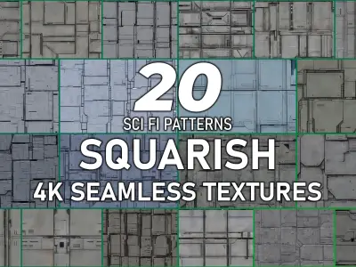 200 Seamless Sci-fi Panels - Collection Texture