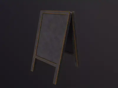 Floor sign 3D Model Low-poly 3D model
