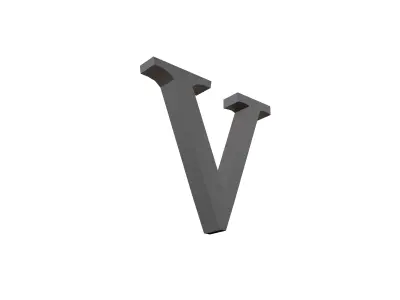 Roman Numerals 5 v1 001 Low-poly 3D model