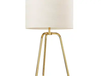 Marduk Brass LED Rotary Socket Table Lamp Low-poly 3D model