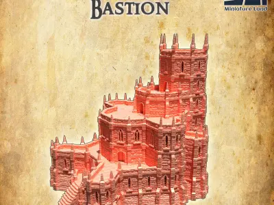 Imperial Bastion Tabletop Terrain 28 mm 3D print model