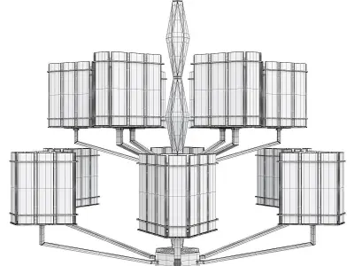 Officina Luce TOP GLASS CHANDELIER Low-poly 3D model