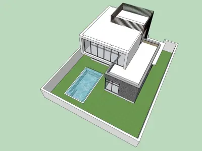 typical house used for master plan 3d sketchup model 3D model