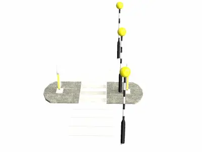 Zebra Crossing Low-poly 3D model