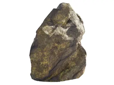 jungle moss rock  Low-poly 3D model