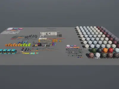 CyberPunk Underpass For Unity Low-poly 3D model