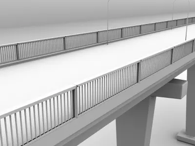 Bridge over river 3D model purchase