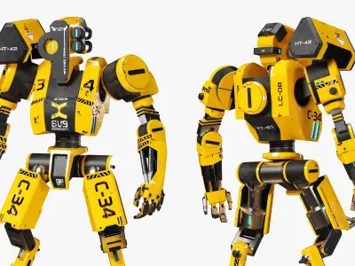 Worker Robot 3DS Max 3D model