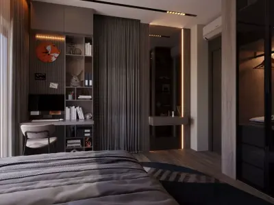 bedroom scene 3D print model