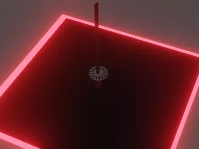 Katana square with light Free 3D model