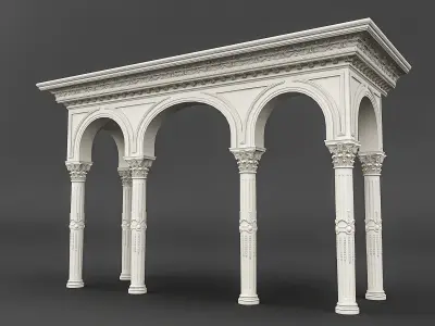 mosque entrance 01 3D model