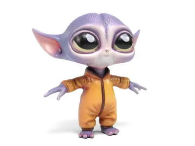 Little Alien Low-poly 3D model