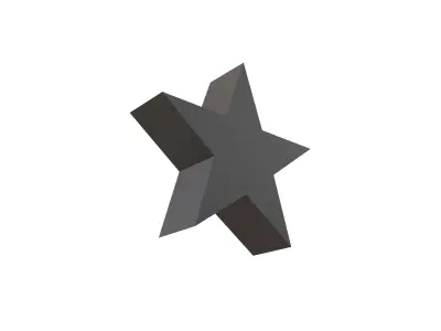Star Shape v1 002 Low-poly 3D model