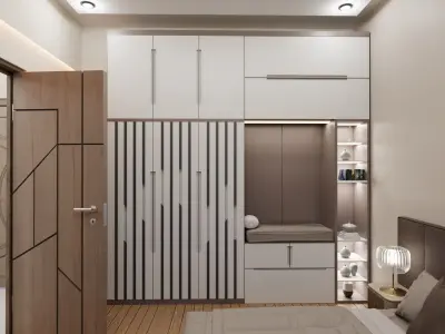2 BHK Apartment Interior with Assets DS3 Low-poly 3D model